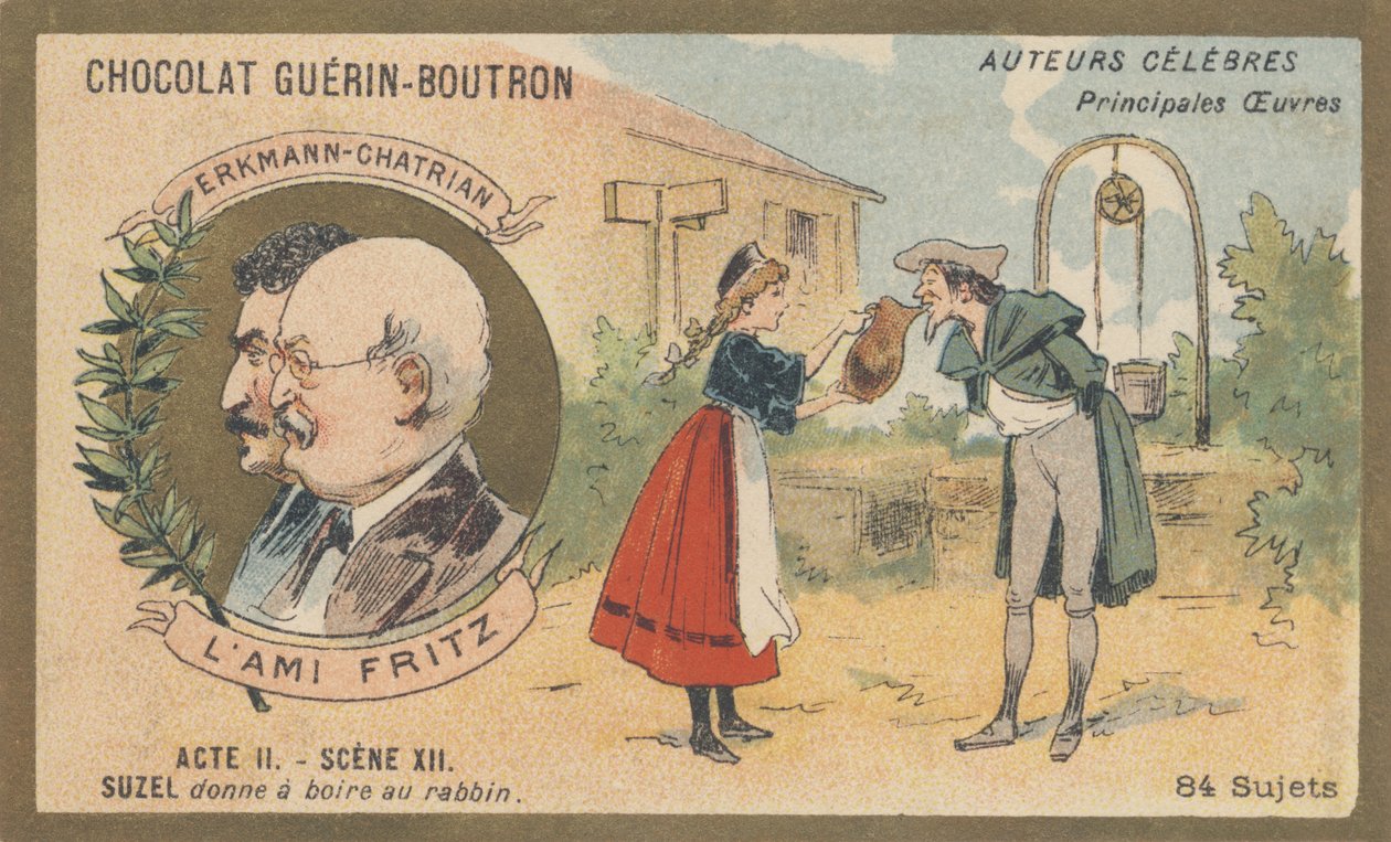 Erkmann-Chatrian, collective pseudonym of Emile Erkmann and Alexandre Chatrian, novelists, authors of 
