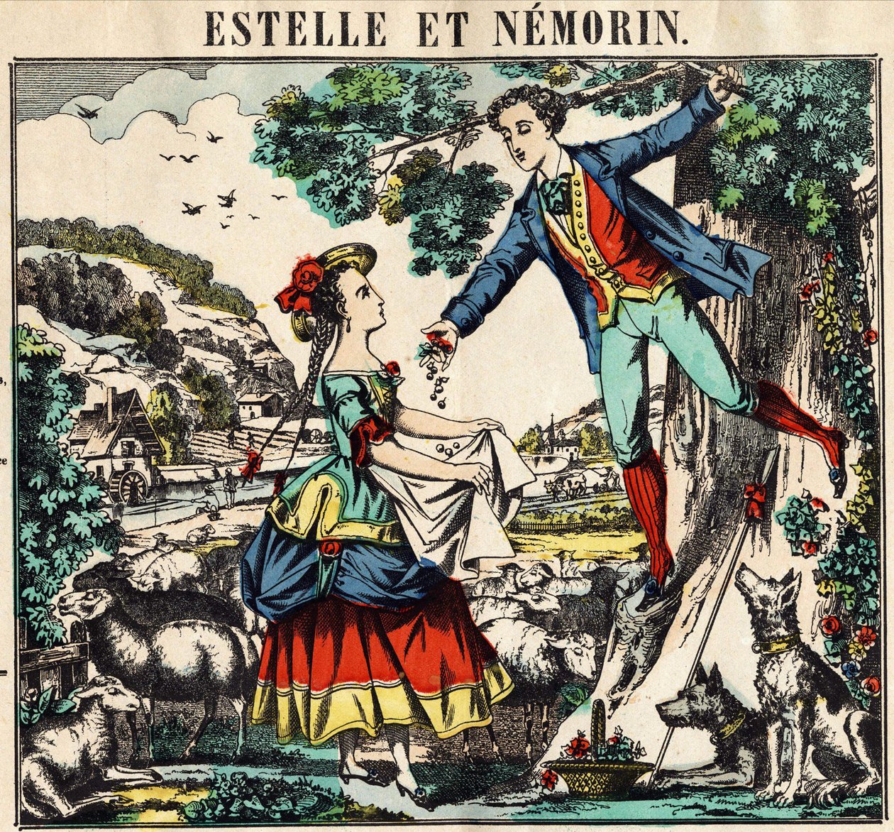 Estelle and Nemorin. Picture of Epinal by French School
