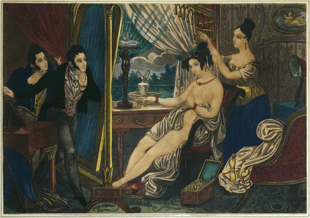 Evening, the toilet before the ball, early 19th century by French School