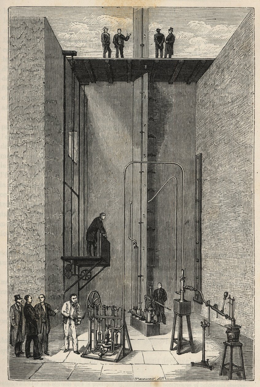 Experience of Henri Victor Regnault - Henri-Victor Regnault at the College of France - Engraving from 