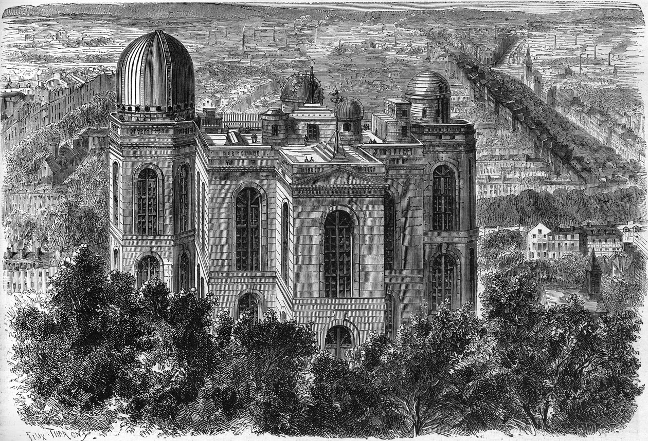 Exterior view of the Paris Observatory by French School