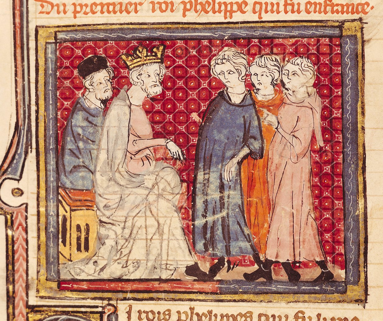 King Philippe I (1053-1108), Grandes Chroniques de France, 1375-79 by French School