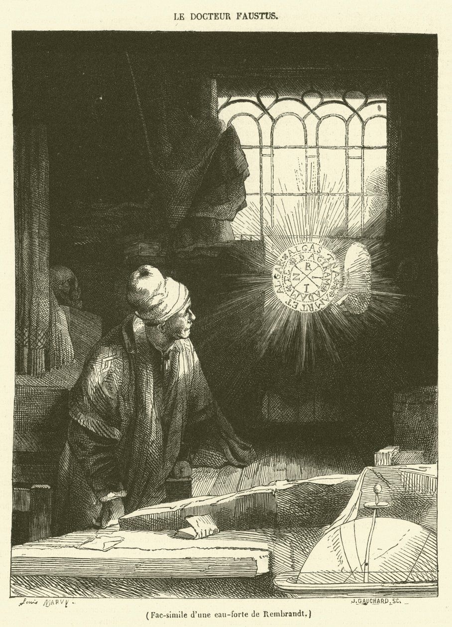 Facsimile of an Etching by Rembrandt by French School