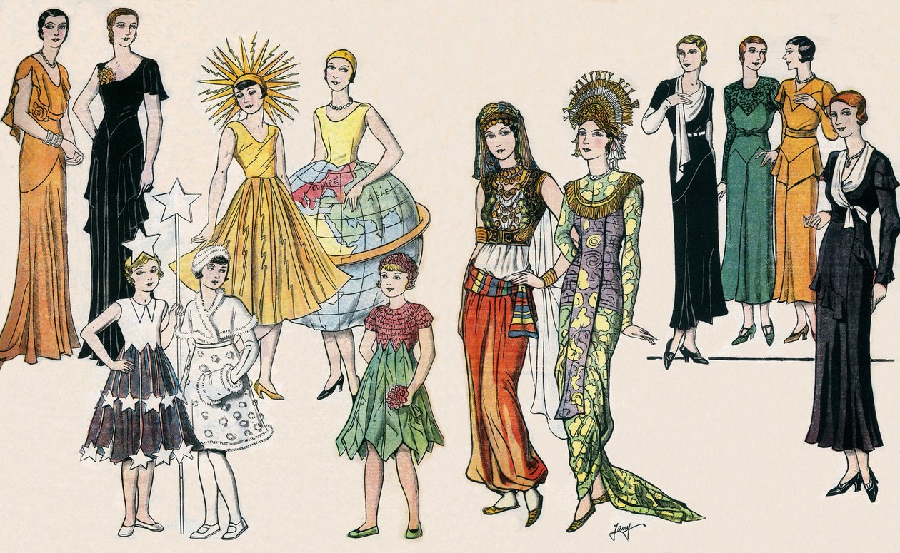 French Feminine and Child Fashion by French School