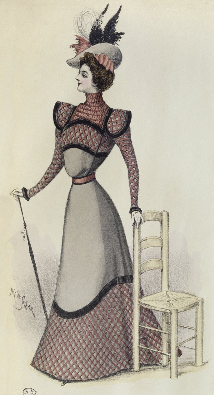 Fashion plate, illustration from La Nouvelle Mode, 1897 by French School