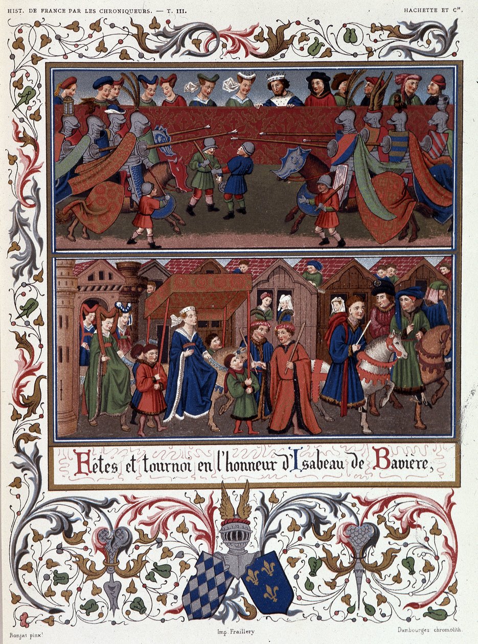 Festivals and Tournament in Honour of Isabeau (Isabelle, Elisabeth) of Bavaria (1371-1435) by French School