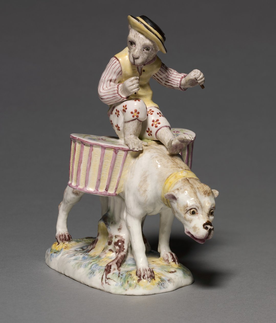 Figure of a Monkey on a Dog, manufacturer Mennecy-Villeroy Factory, France, c.1760 by French School