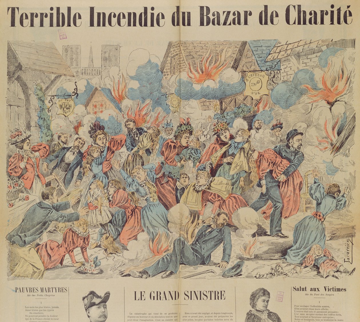 Fire at the Bazar de la Charite, 4th May 1897 by French School