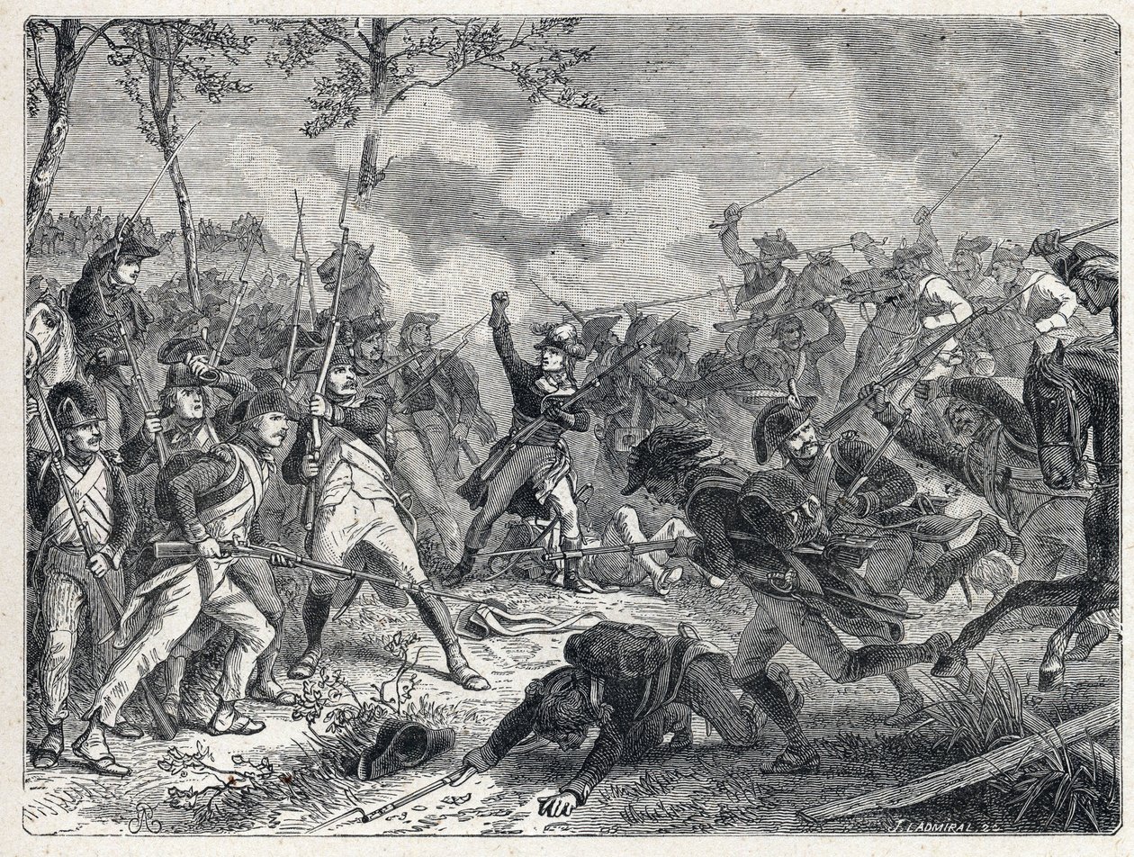 First coalition: Lazarus Nicolas Marguerite Carnot during the Battle of Wattignies opposing the French troops to the Austrian army on 16 October 1793 by French School