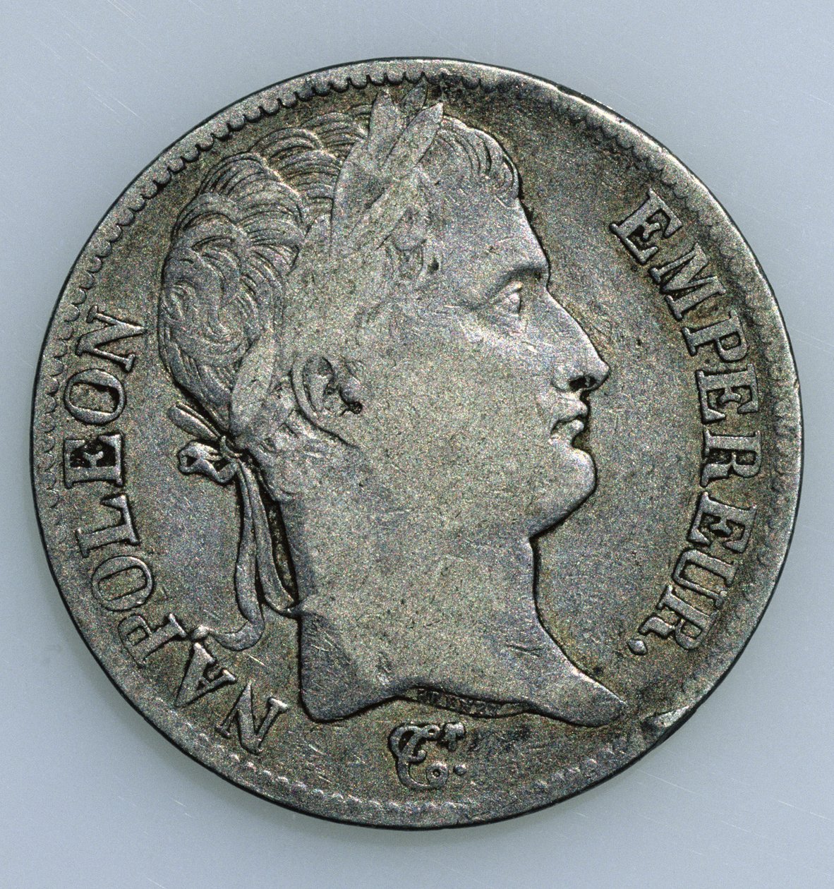 Five Franc Coin with Head of Napoleon by French School