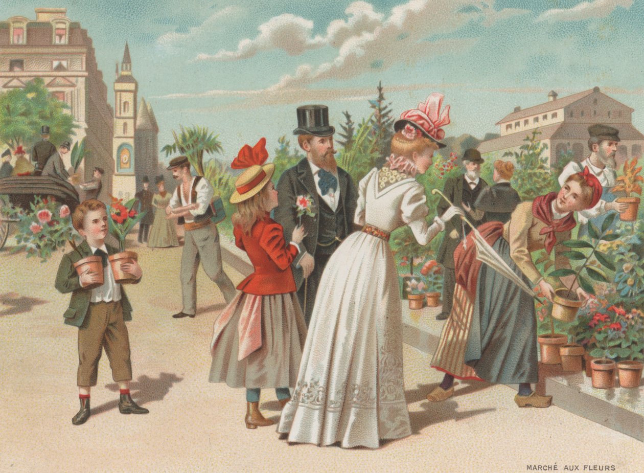 Flower Market by French School