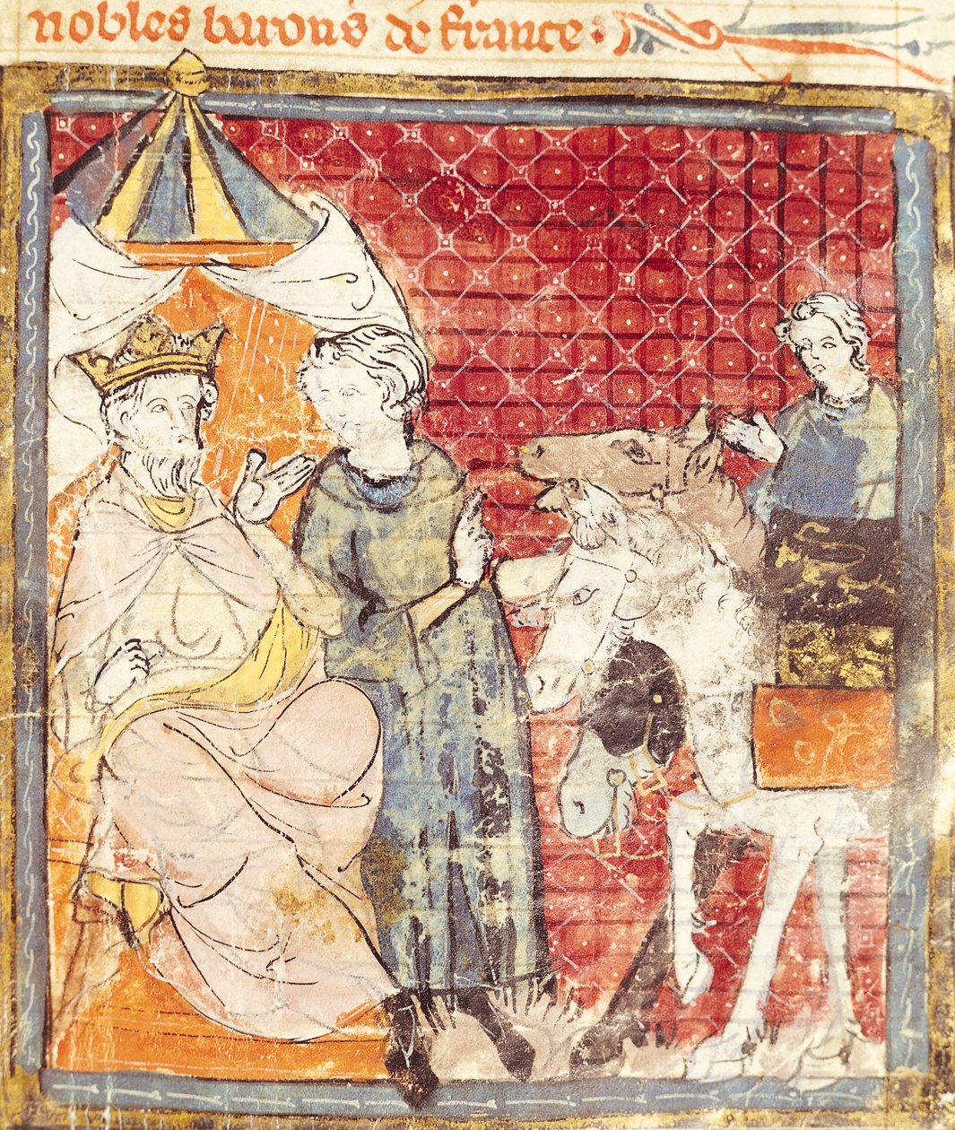 Roland Bidding Farewell to Charlemagne, Grandes Chroniques de France by French School