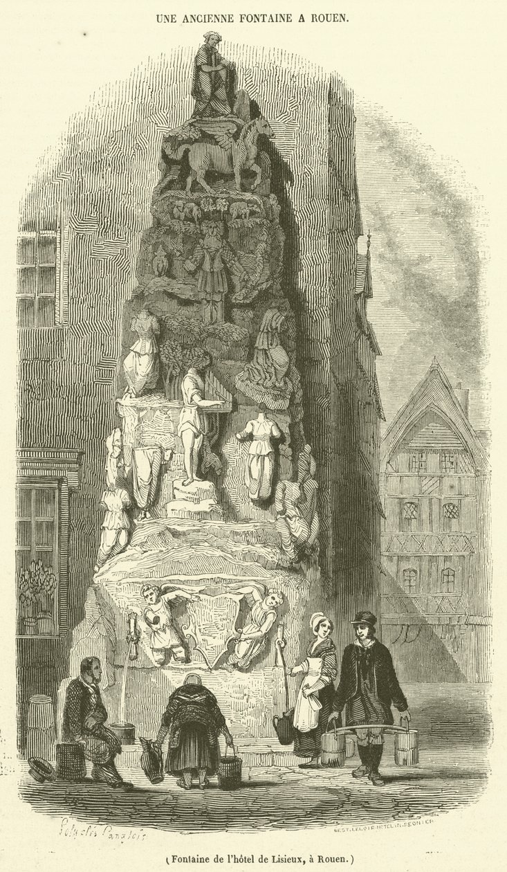 Fountain of the Hotel de Lisieux, Rouen by French School