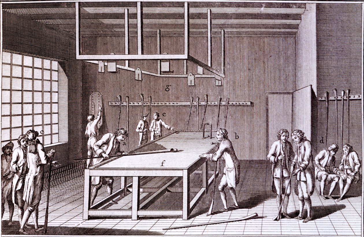 Form of Billiards played in France, mid 18th century by French School