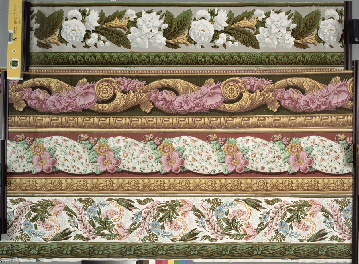 Four Wallpaper Border Designs, c.1820-1835 by French School