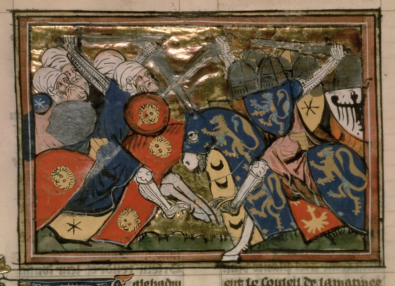 Battle of Jerusalem in 1187 by French School