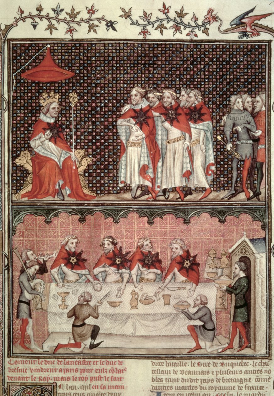 The Dauphin Charles (1338-80) and the Deputies of the Three States, from the Grandes Chroniques de France, 1375-79 by French School