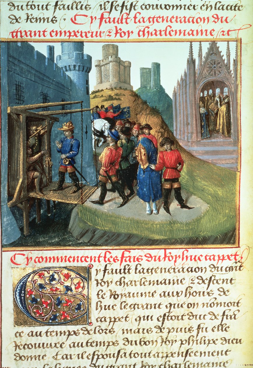 Hugues Capet, Duke of France and Bishop Asselin by French School