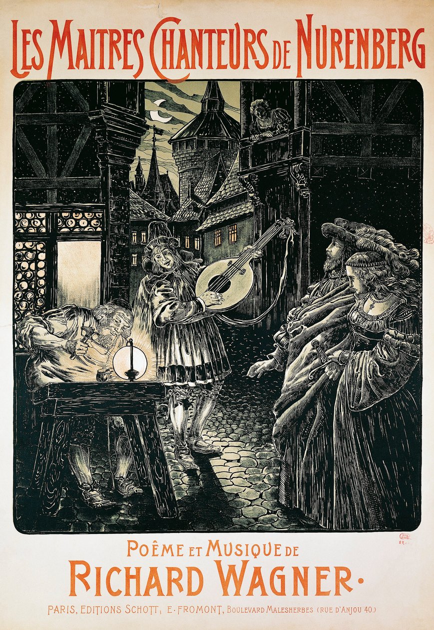 Poster of The Mastersingers of Nuremberg by Richard Wagner by French School