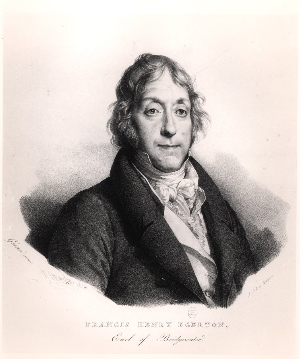 Francis Henry Egerton (1756-1829) Earl of Bridgewater, engraved by Francois Seraphin Delpech, 1824 by French School