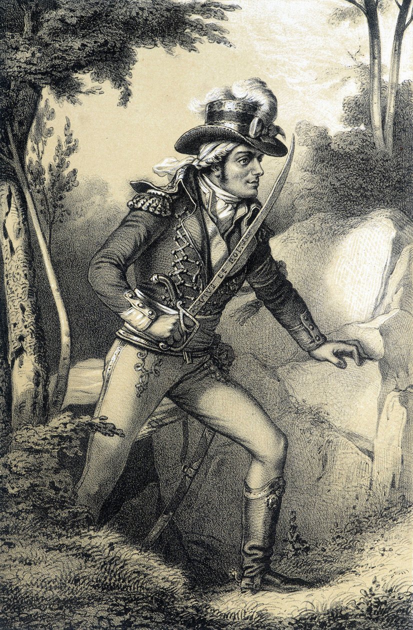 Francois-Athanase de Charette de la Contrie (1763-1796) - in “Galerie historique de la Revolution francaise” by Albert Maurin by French School