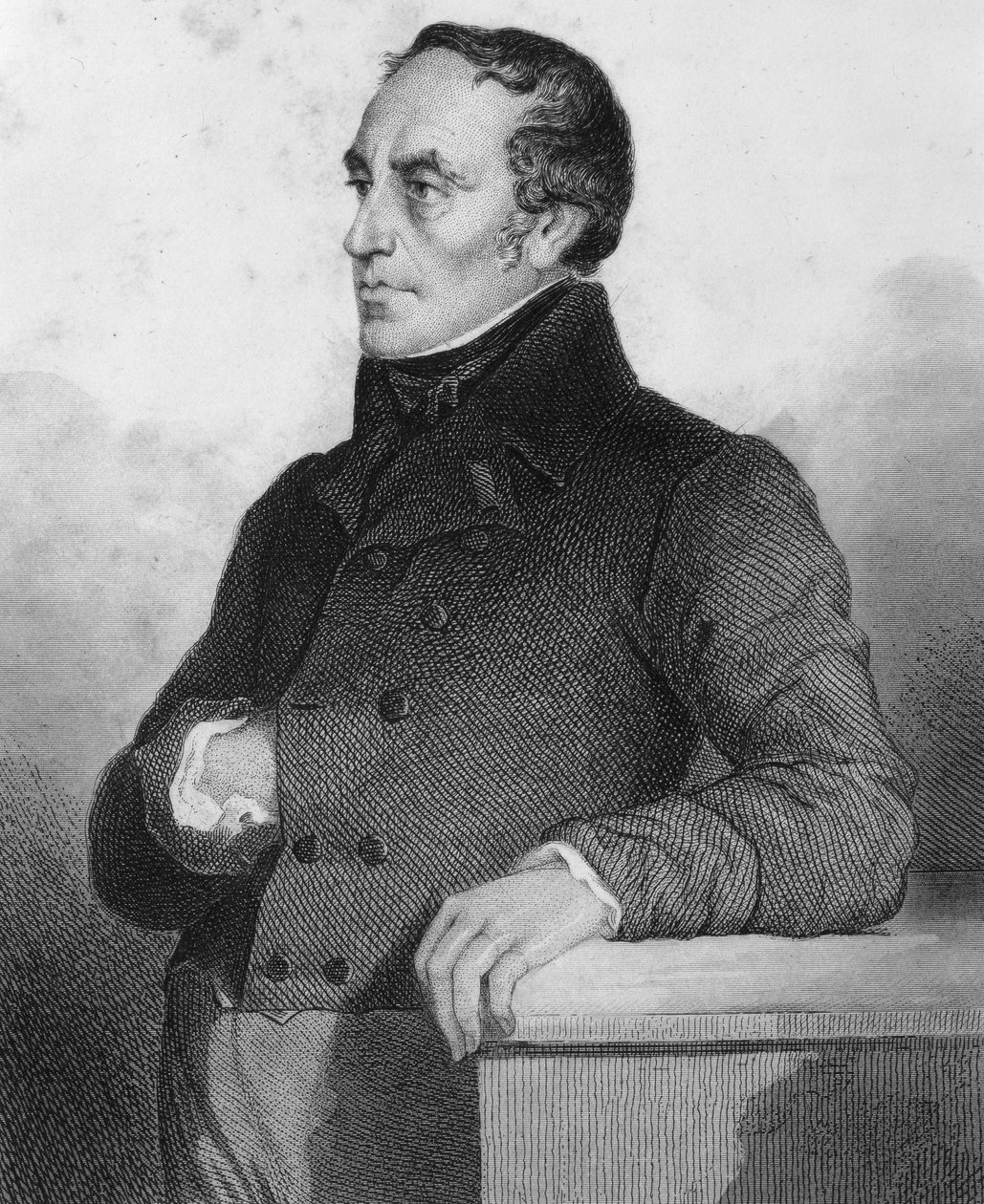 François Guizot (1787 - 1874), French politician and historian - engraving in Histoire de la vie politique et privée de Louis Philippe by French School