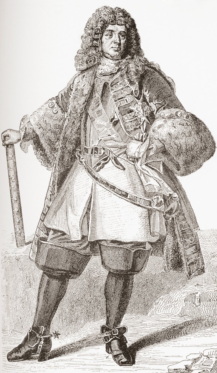 François de Neufville, 2ème duc de Villeroy, French soldier. From Les Heures Libres published 1908. by French School
