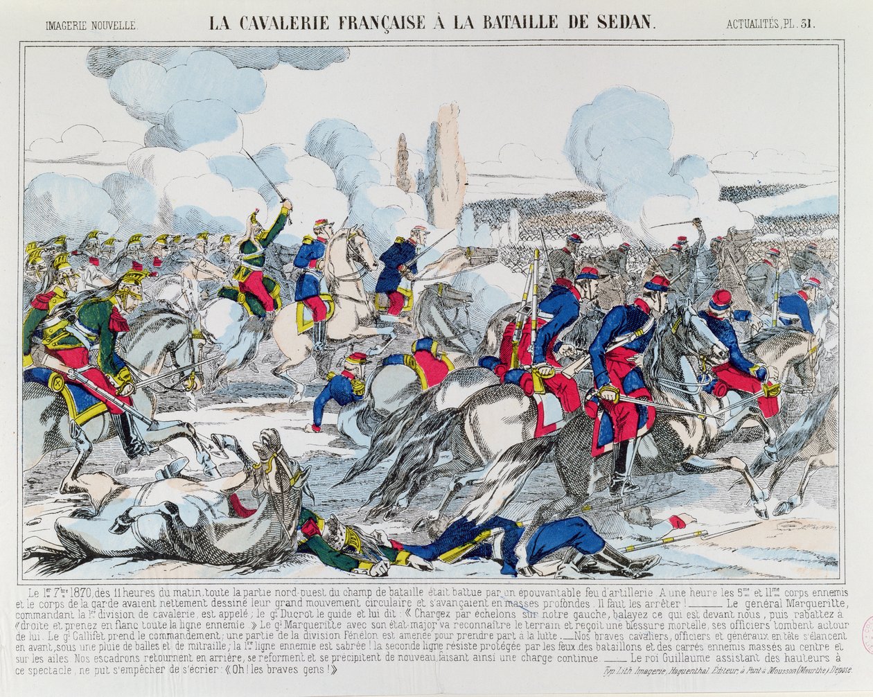 French Cavalry Troops at the Battle of Sedan, 1st September 1870 by French School