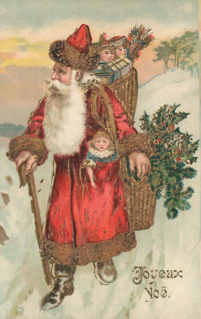 French Christmas Card by French School