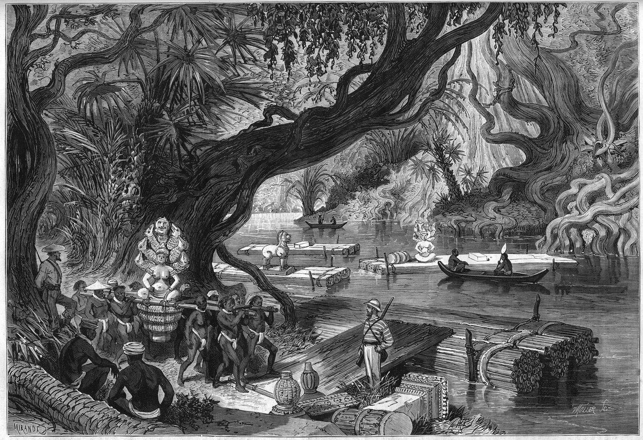French Delaporte mission to the ruins of Angkor, Cambodia by French School