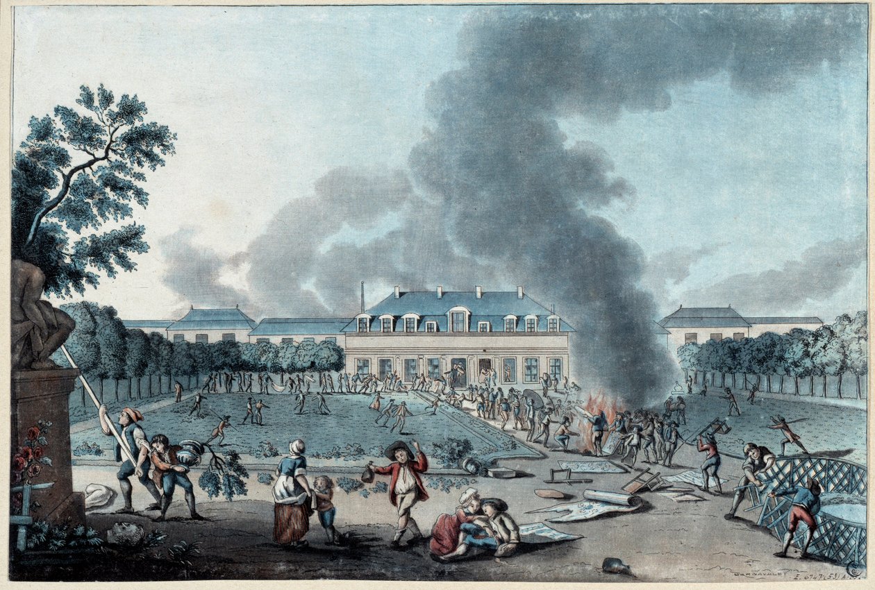 French Revolution: Pillage of the Wallpaper Factory of Reveillon on April 28 by French School