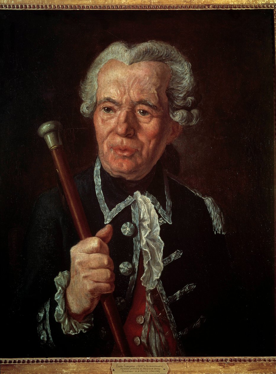 Portrait of Marquis Bernard Rene Jordan de Launay, governor of the Bastille by French School