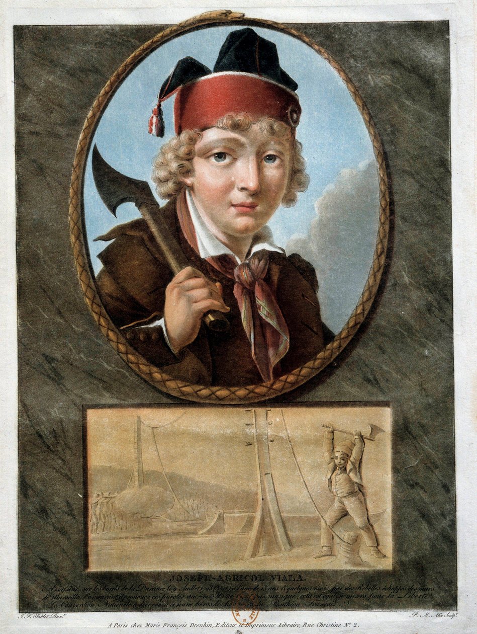 French Revolution: portrait of the young Joseph Agricol Viala by French School