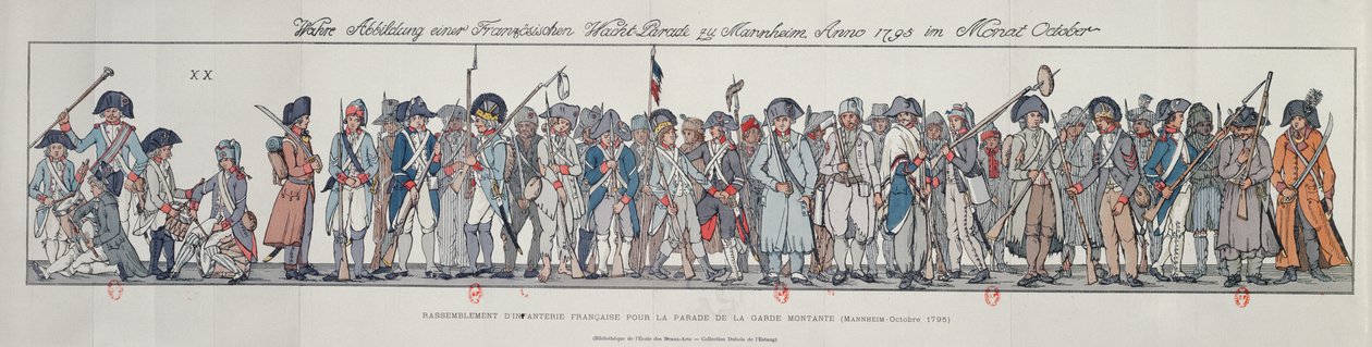 French soldiers in Germany, 1795 by French School