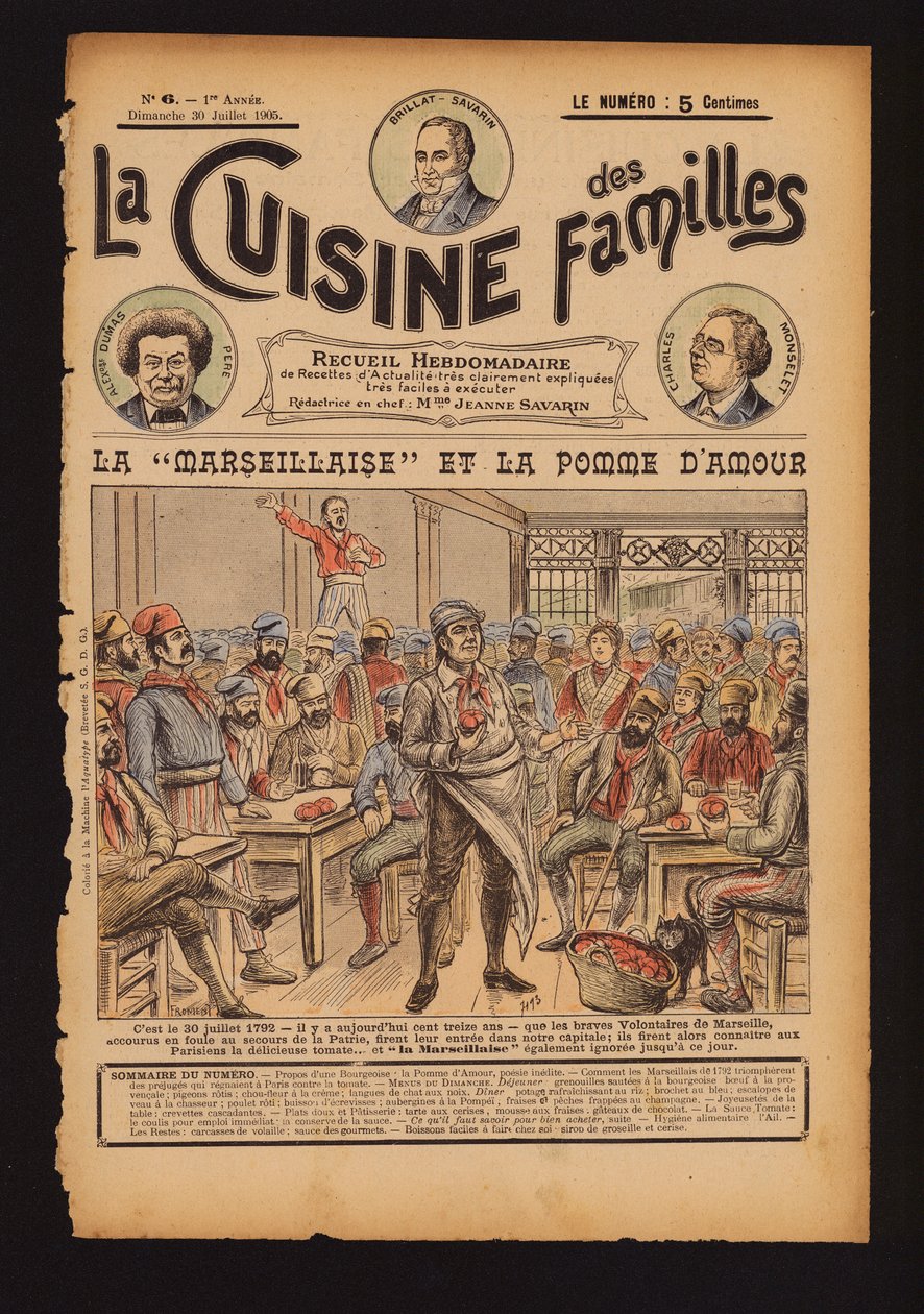Fresh Tomatoes and the Singing of La Marseillaise, French Revolution by French School