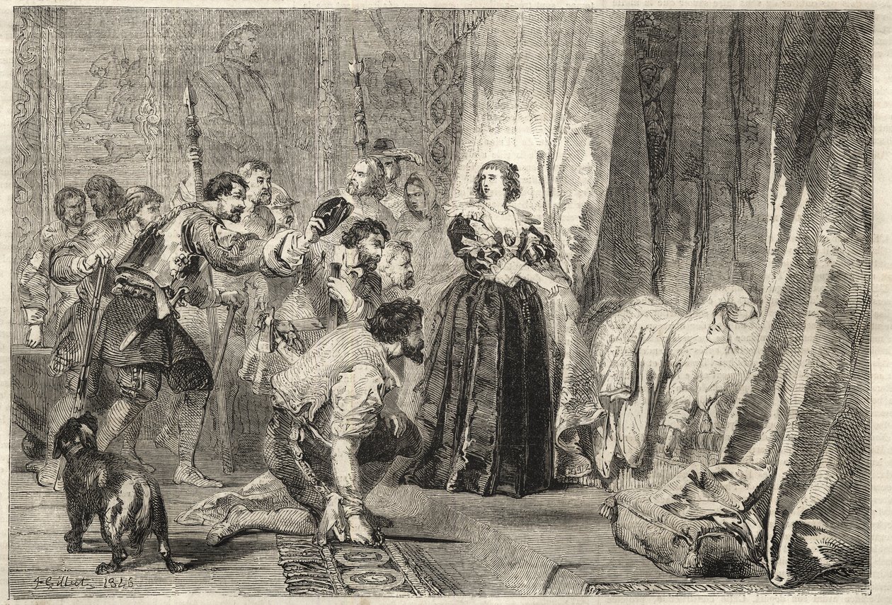 Fronde - The People Demand to See the King: Paris, Palais Royal, 9th Feb. 1651 by French School