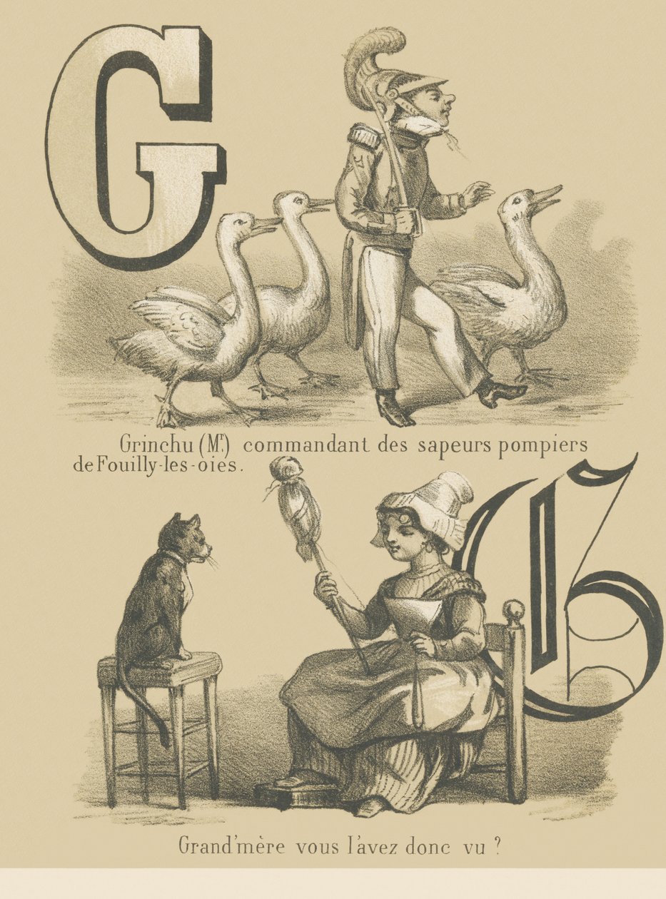 Grinchu (Mr.) commander of the Fouilly-les-Oies firefighters / Grandmother, did you see him? by French School