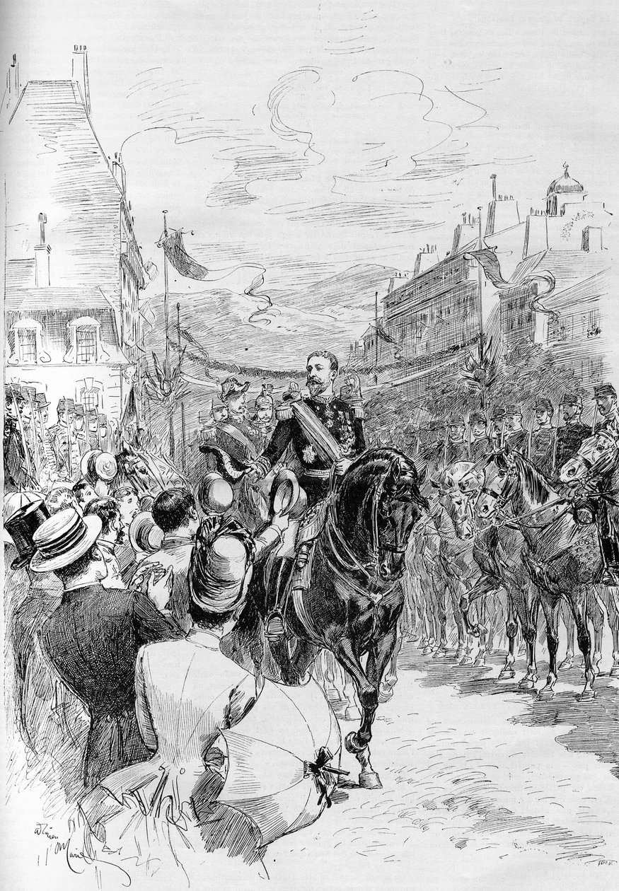 General Boulanger officially entered Clermont-Ferrand in 1887 by French School