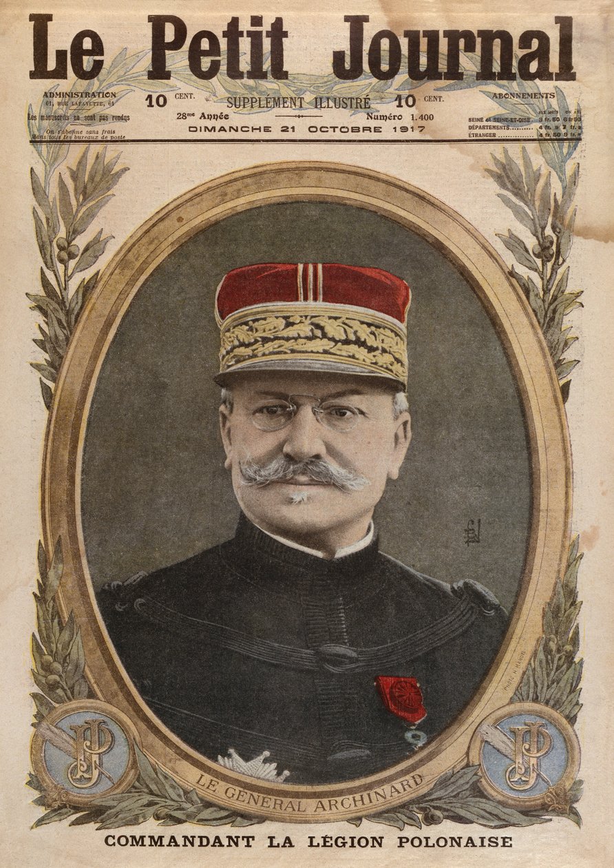 General Louis Archinard, front cover illustration from Le Petit Journal, supplement illustre, 21st October 1917 by French School