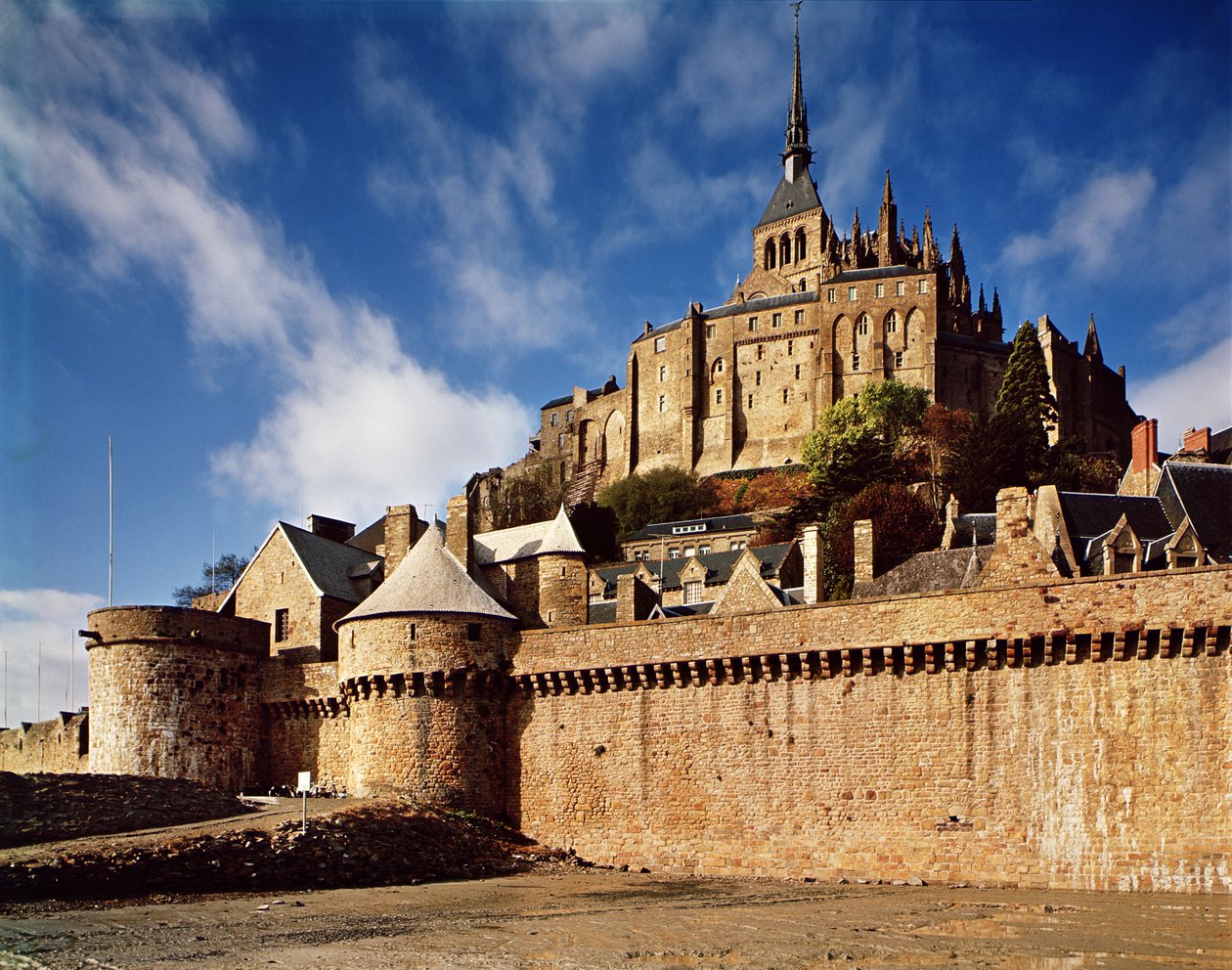 General view from the base of the ramparts by French School