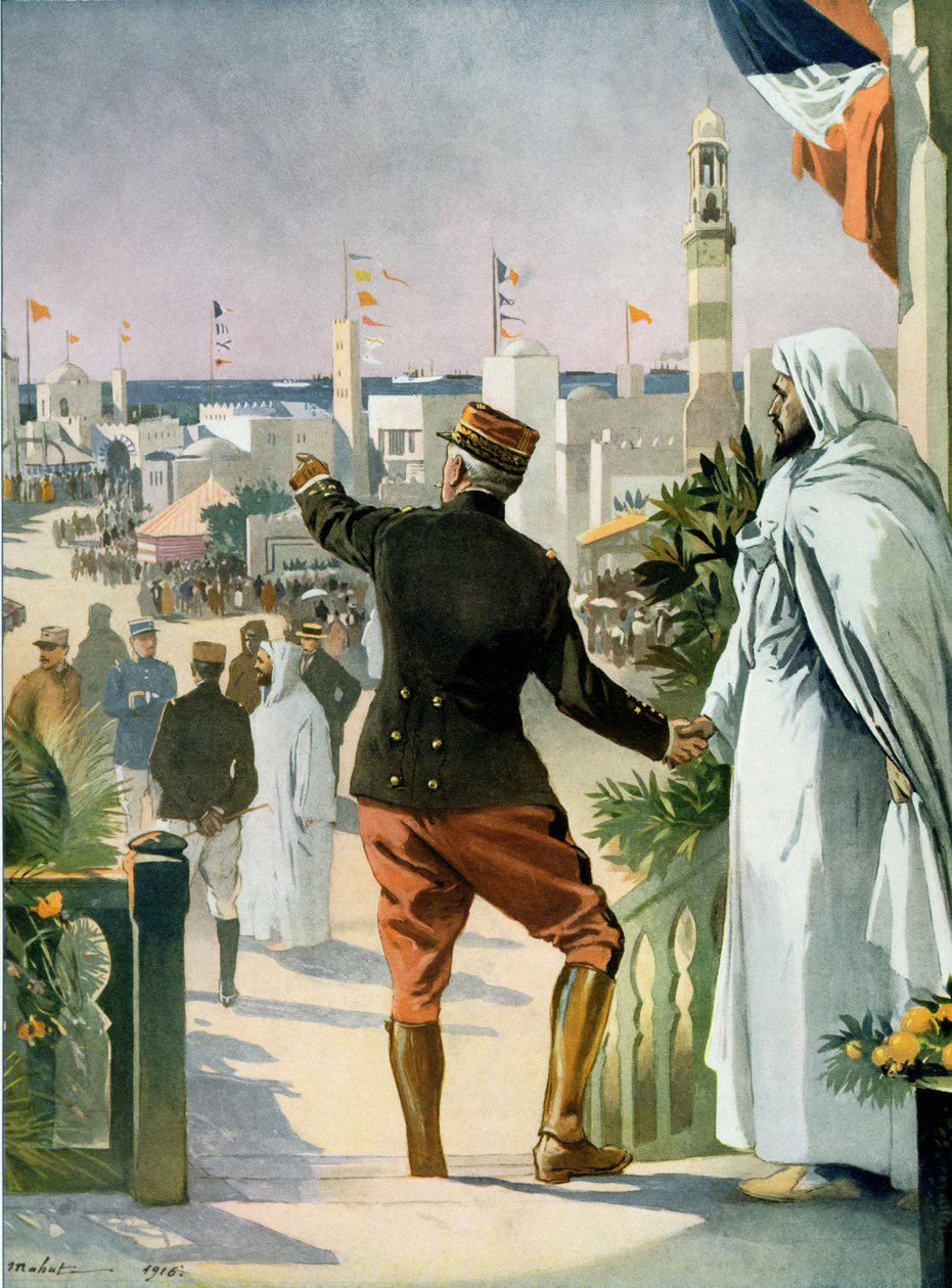 General view of the Franco-Moroccan Exhibition in Casablanca, from Le Monde Illustre by French School