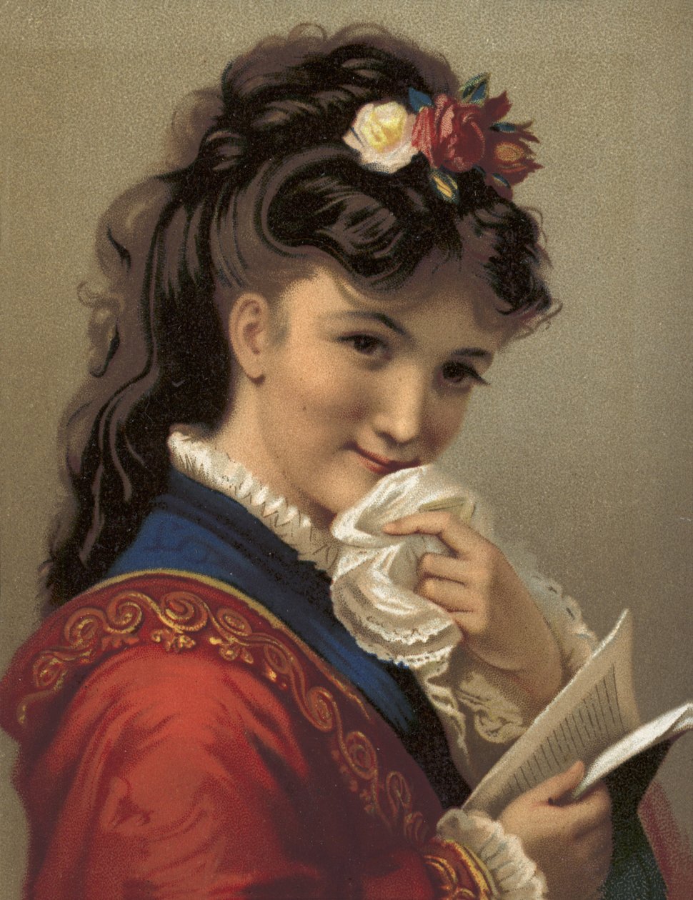 Girl laughing by French School