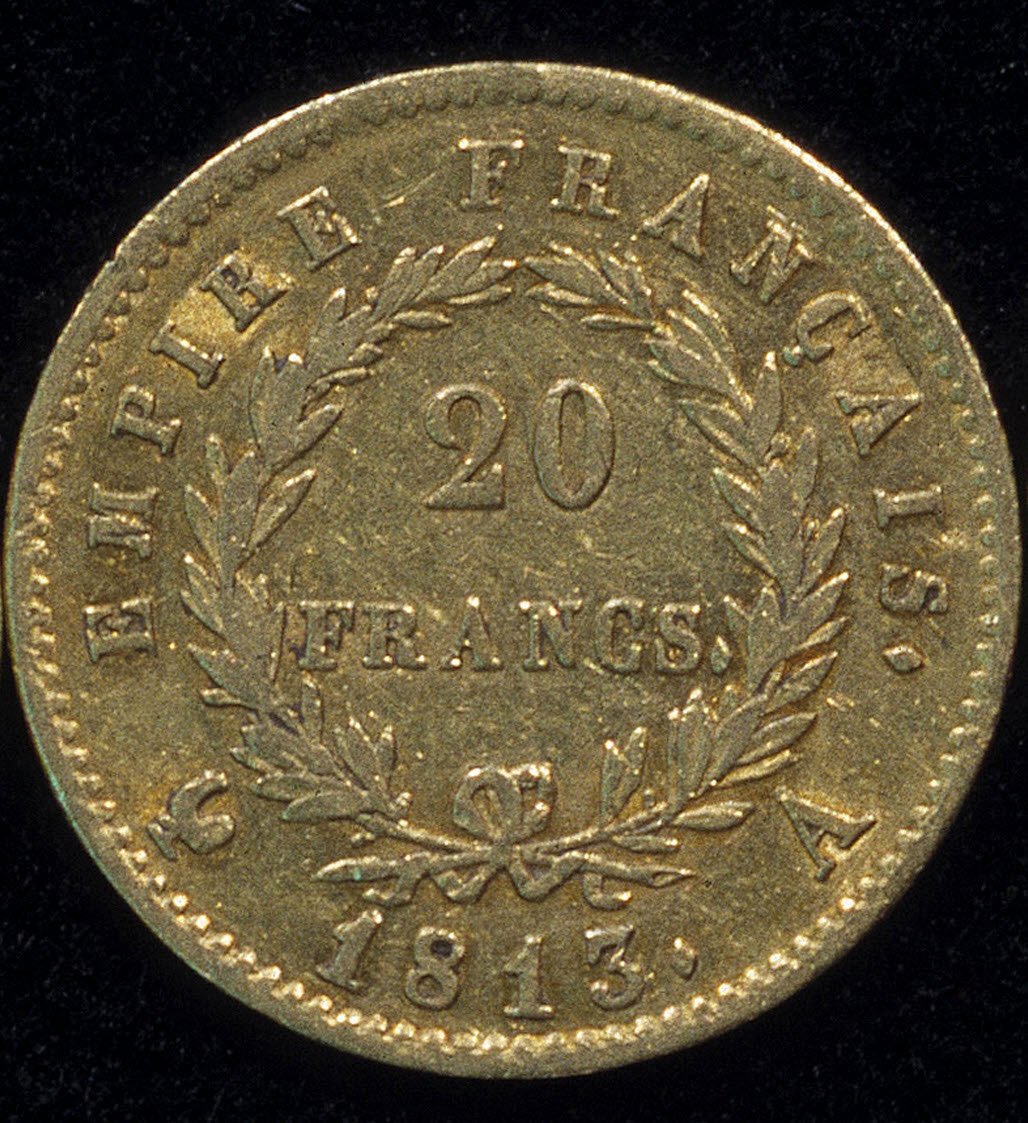 Gold Coin of 20 Francs (Napoleon) from 1813 by French School