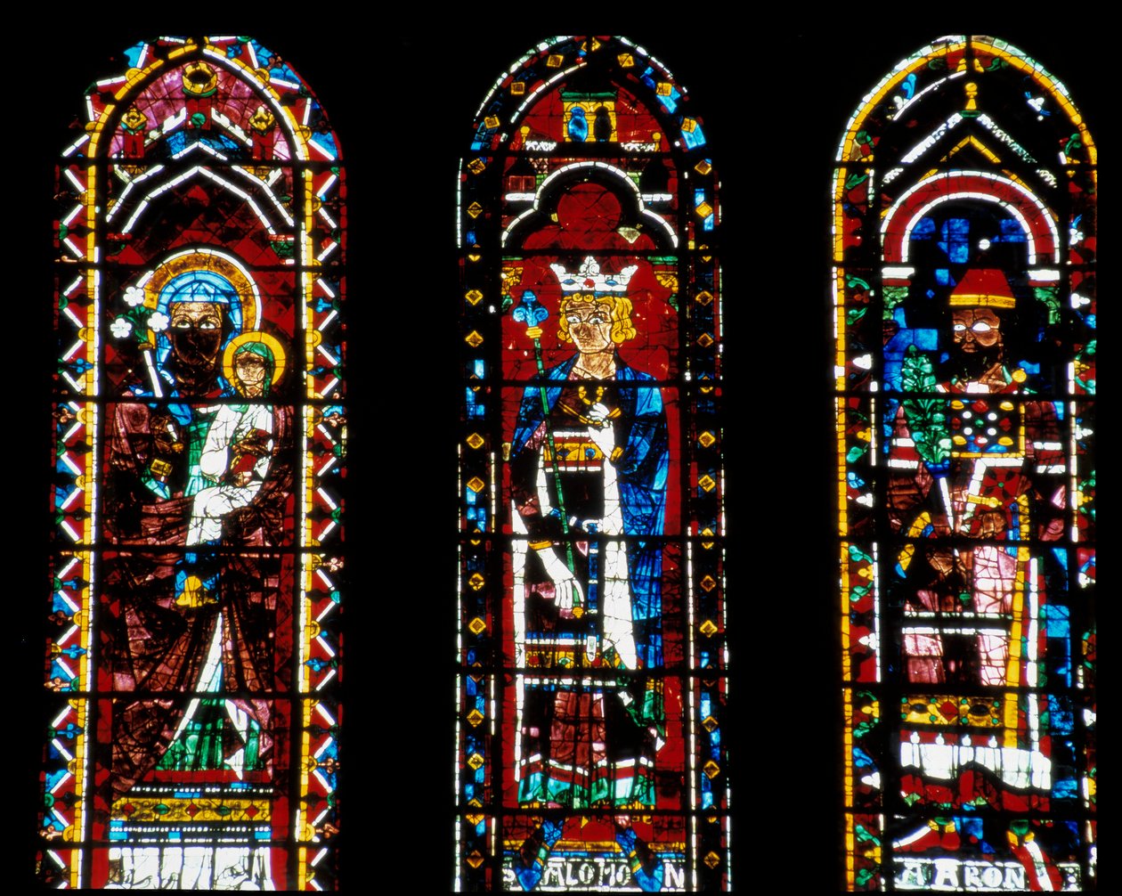 Gothic Art: Saint Anne the More, Solomon and Aaron by French School