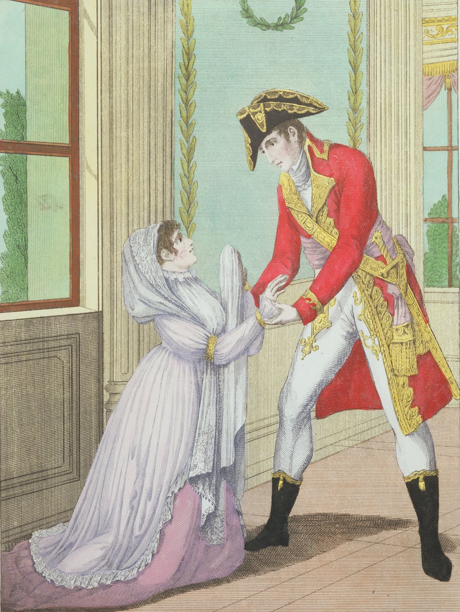 Grace Granted by Napoleon to Madame de Polignac for Her Husband Armand Polignac by French School