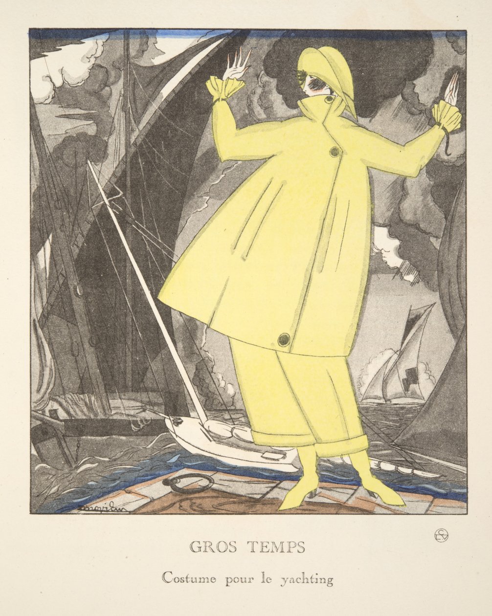 Rough Weather, from a Collection of Fashion Plates by French School