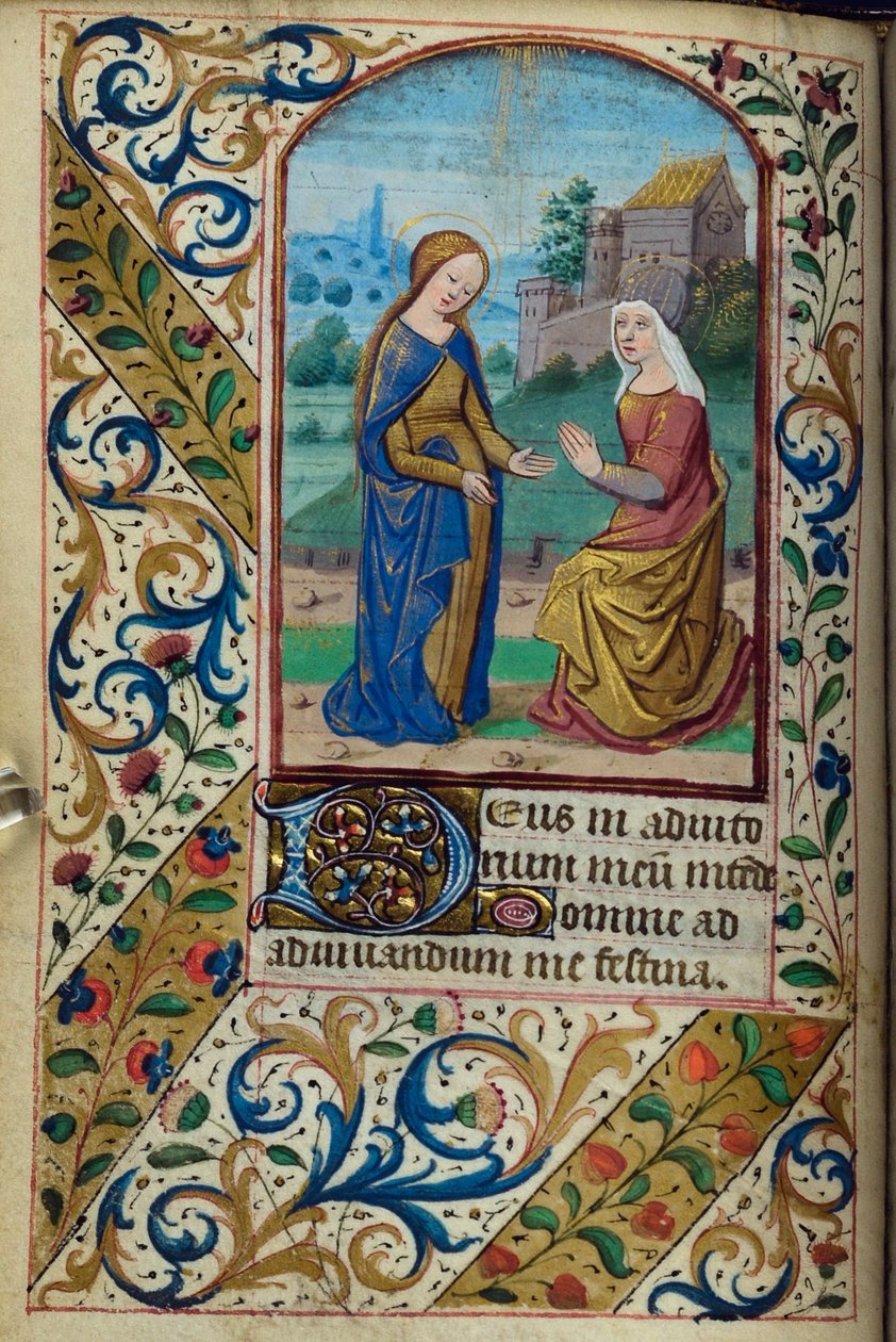 The Visitation, from Book of Hours, Use of Paris by French School