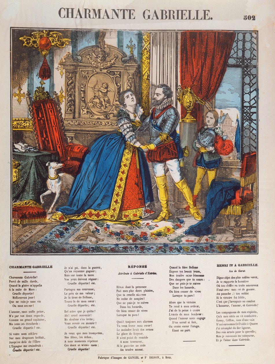 Henri IV (1553-1610), King of France and his Mistress Gabrielle d