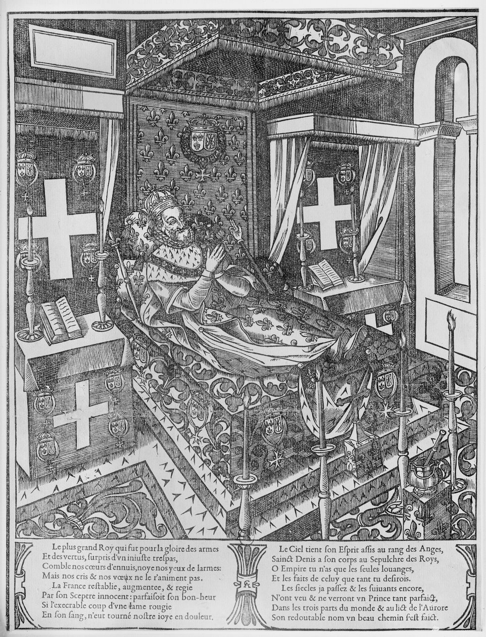 Henri IV on His Deathbed, 1610 by French School