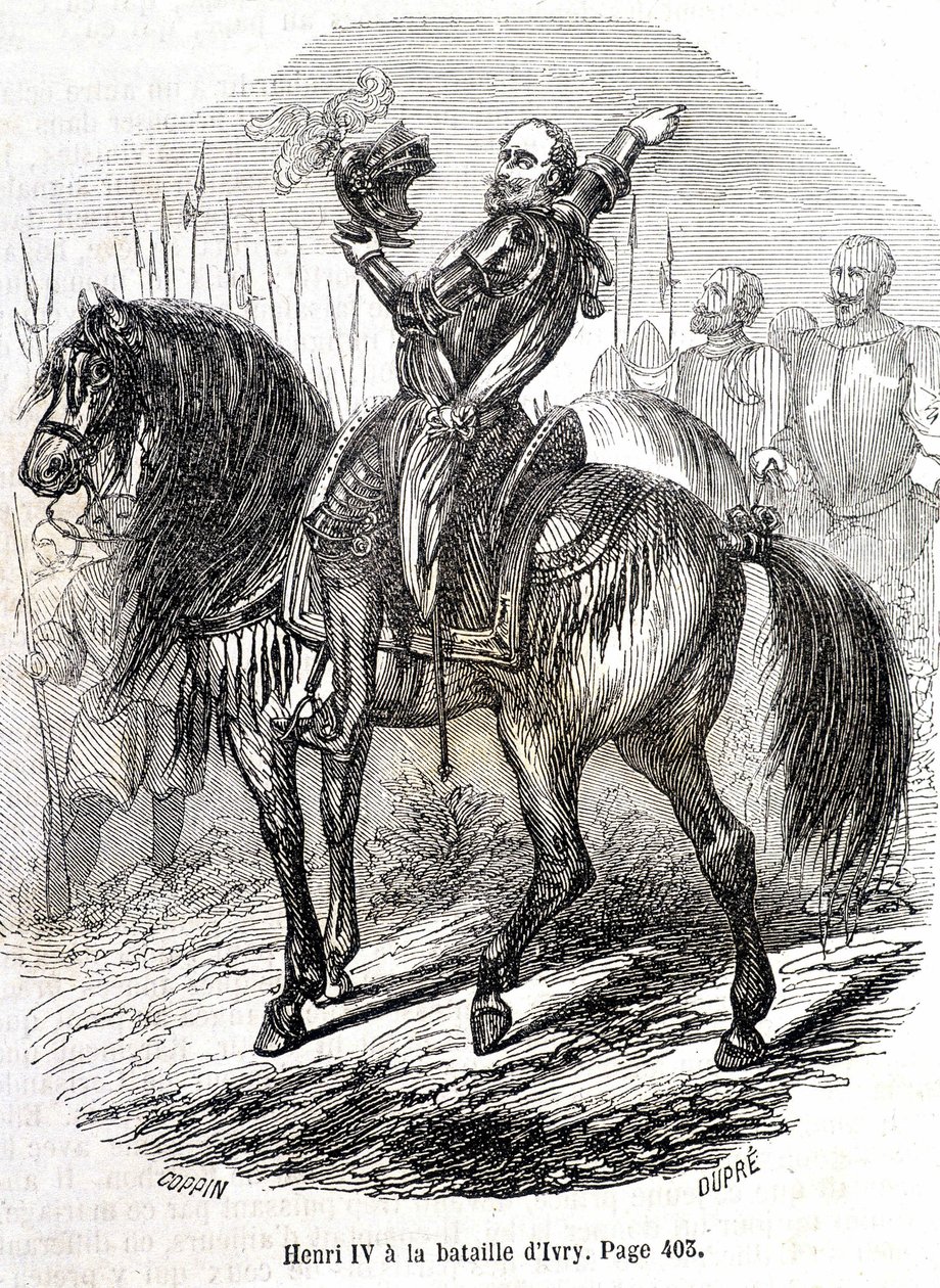 Henri IV at the Battle of Ivry (14/03/1590) by French School